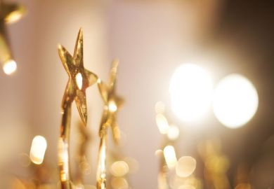 Arty close-up of an award