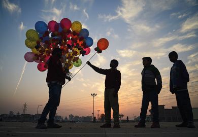 Balloon seller in India