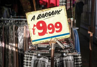 Clothing at a market stall