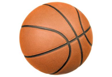 Basketball on white background
