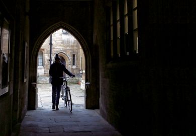 Bike in dark doorway