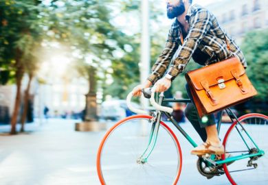 Man on bicycle Man on bicycle
