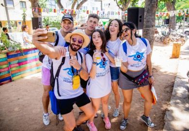 Young people on a Birthright tour Young people on a Birthright tour