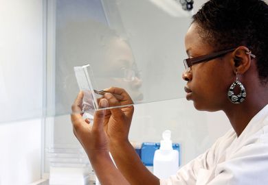 Black female scientist