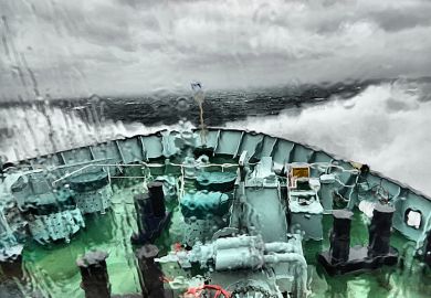 A boat in a storm, representing academic freedom A boat in a storm, representing academic freedom