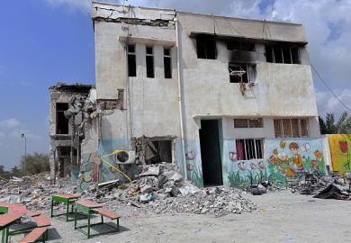The debris of the primary school in Minab bombed during the attacks on Iran by the US and Israel