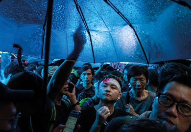 Umbrella protesters in Hong Kong