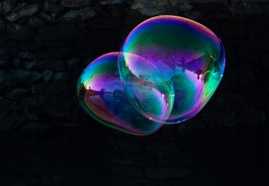 Two bubbles merge