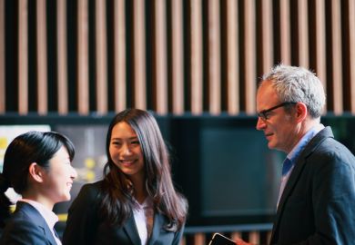 Businesspeople talking