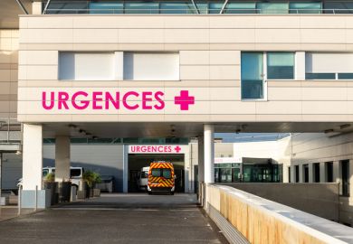 Calais, France - December 17, 2020  Emergency service Calais Hospital