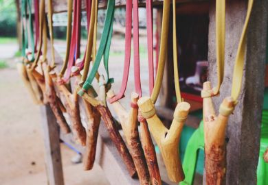 A rack of catapults A rack of catapults