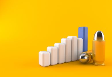 Bar chart with a bullet Bar chart with a bullet, symbolising the USS dispute