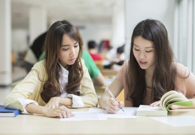 Chinese students at university