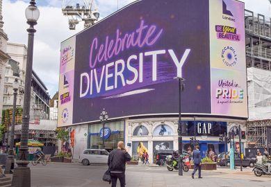 Pride display at Piccadilly Circus
