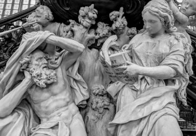 A classical statue, symbolising the humanities