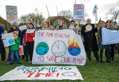 Climate change protest