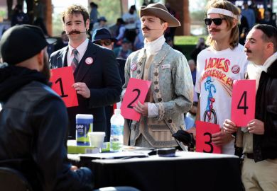 Contestants at National Beard and Moustache Championships, Las Vegas
