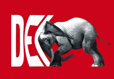 Image of an elephant pushing into the letters DEI to illustrate the pressure on Diversity Equity Inclusion policies from the Right
