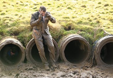 Crawling through mud