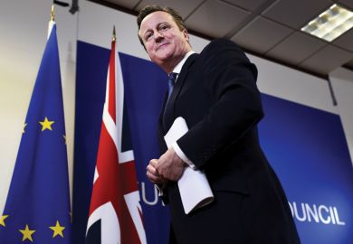 David Cameron leaves a European Union leaders summit