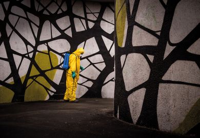 worker in hazmat suit worker in hazmat suit