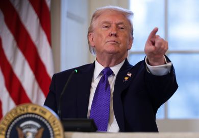 Donald Trump pointing