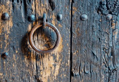 An old wooden door