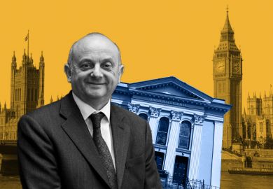 Edward Peck, with Houses of Parliament and University Hall at Nottingham Trent University in background