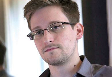 Edward Snowden being interviewed Hong Kong