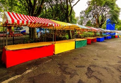 An empty market, symbolising the relatively low takeup of the LLE