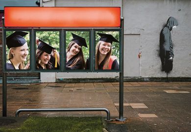 female graduates man turning away