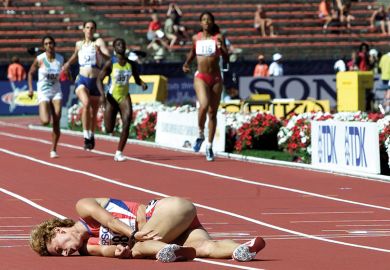 female runner lays on the floor female runner lays on the floor
