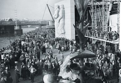 The 1951 Festival of Britain on London’s South Bank gave a glimpse into the strangeness of mid-century British culture; below, the guide to the festival