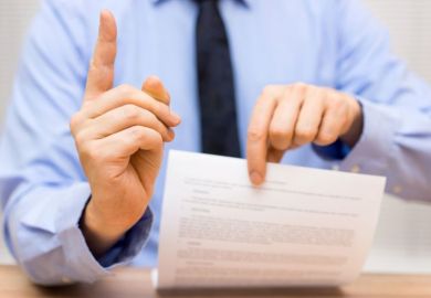 Finger wagging and document Finger wagging and document illustrating ERC exclusion of JIF metrics