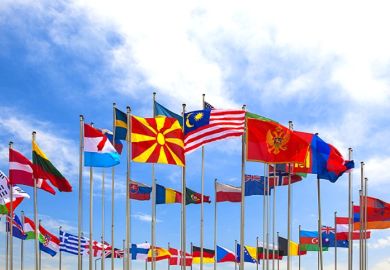 National flags flying