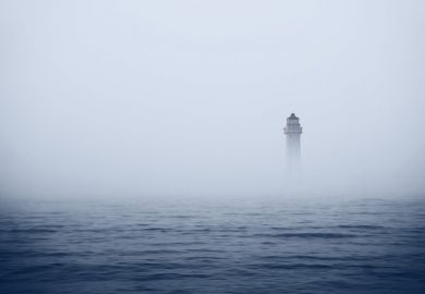 Foggy lighthouse