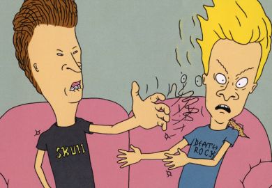 Frame of animation from Beavis and Butt-Head cartoon