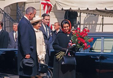 Lyndon B. Johnson and Indira Gandhi