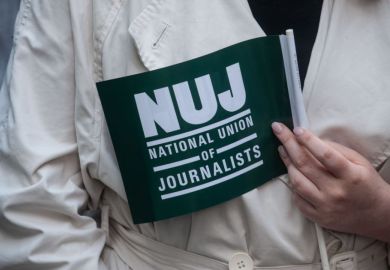 Striking members of the NUJ trade union