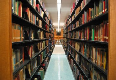 Library books at a university Library books at a university