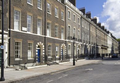 Houses in Bloomsbury in London, UK