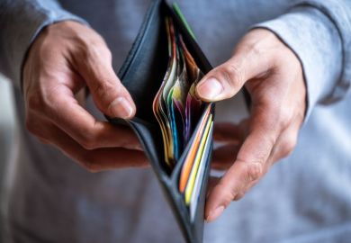 Man opening wallet Man opening wallet
