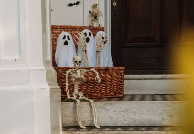 Skeleton waiting