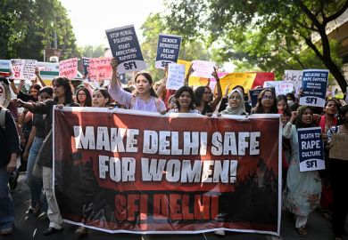 Students shout slogans during a protest demanding stronger safety measures for women and state government accountability after multiple alleged rape cases in New Delhi on September 30, 2026 Students shout slogans during a protest demanding stronger safety measures for women and state government accountability after multiple alleged rape cases in New Delhi on September 30, 2026
