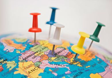 Pins on a map Pins on a map