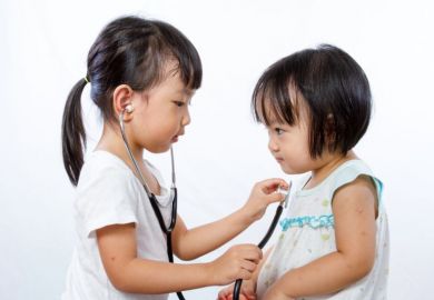 Girls playing doctors