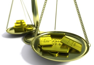 gold on scales