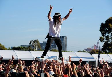 Crowd surfing at the Good Things Festival, Melbourne, Australia Crowd surfing at the Good Things Festival, Melbourne, Australia to illustrate ‘Overarching’ missions ‘boost research efficiency’