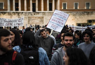 Greek student protest