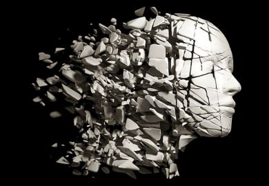 A shattering head, illustrating the closure of philosophy programmes